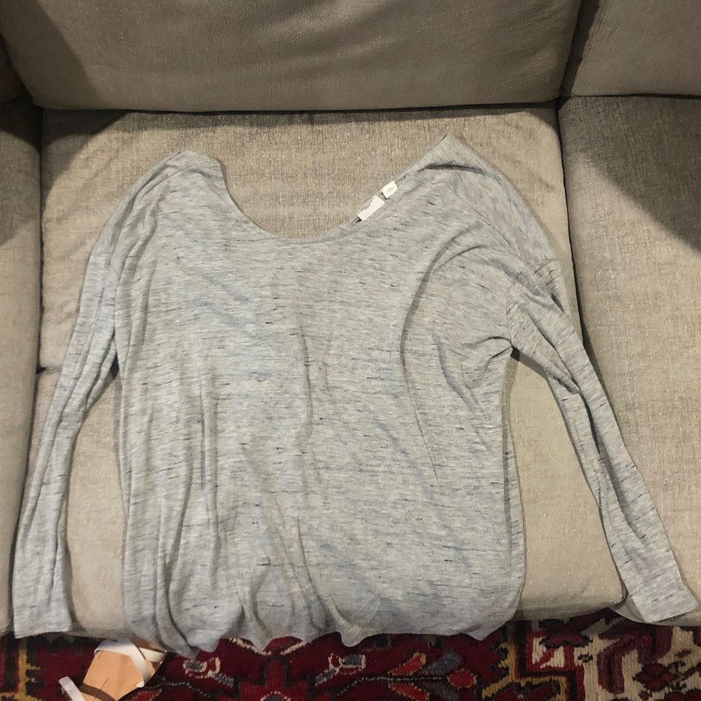 Gray Long Sleeve Top Anthropologie